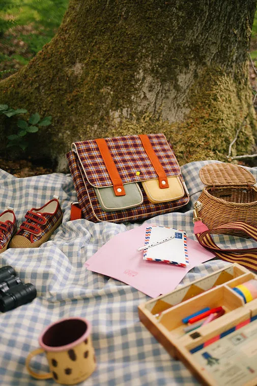 School Bag - Adventure - Tartan Stormy Purple