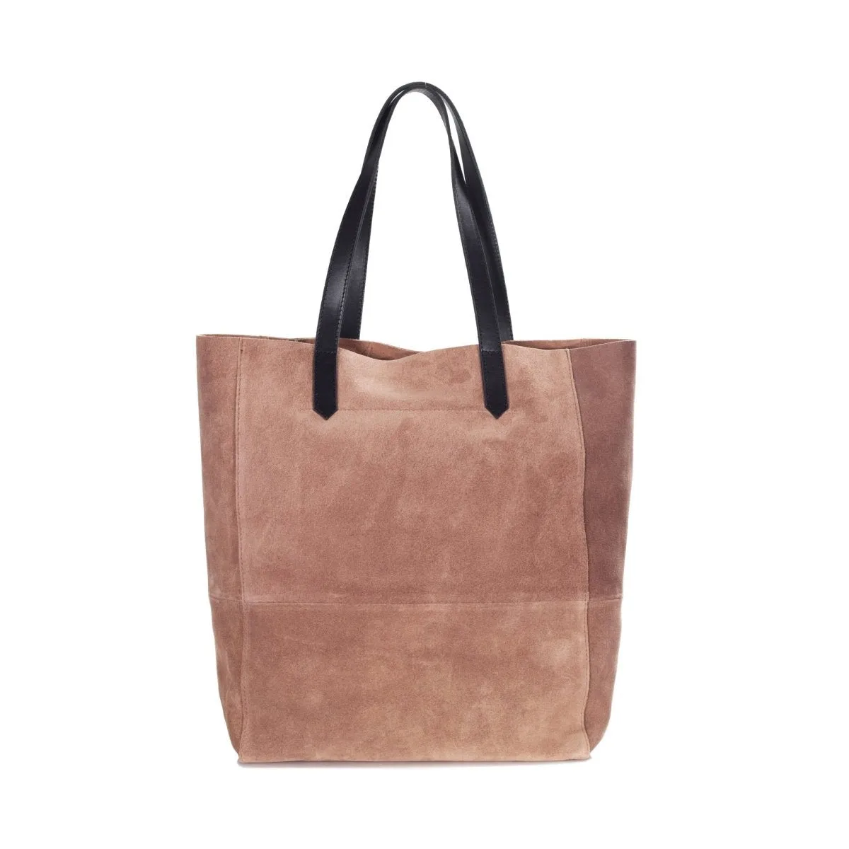 Shabby Suede Leather Tote Handbag