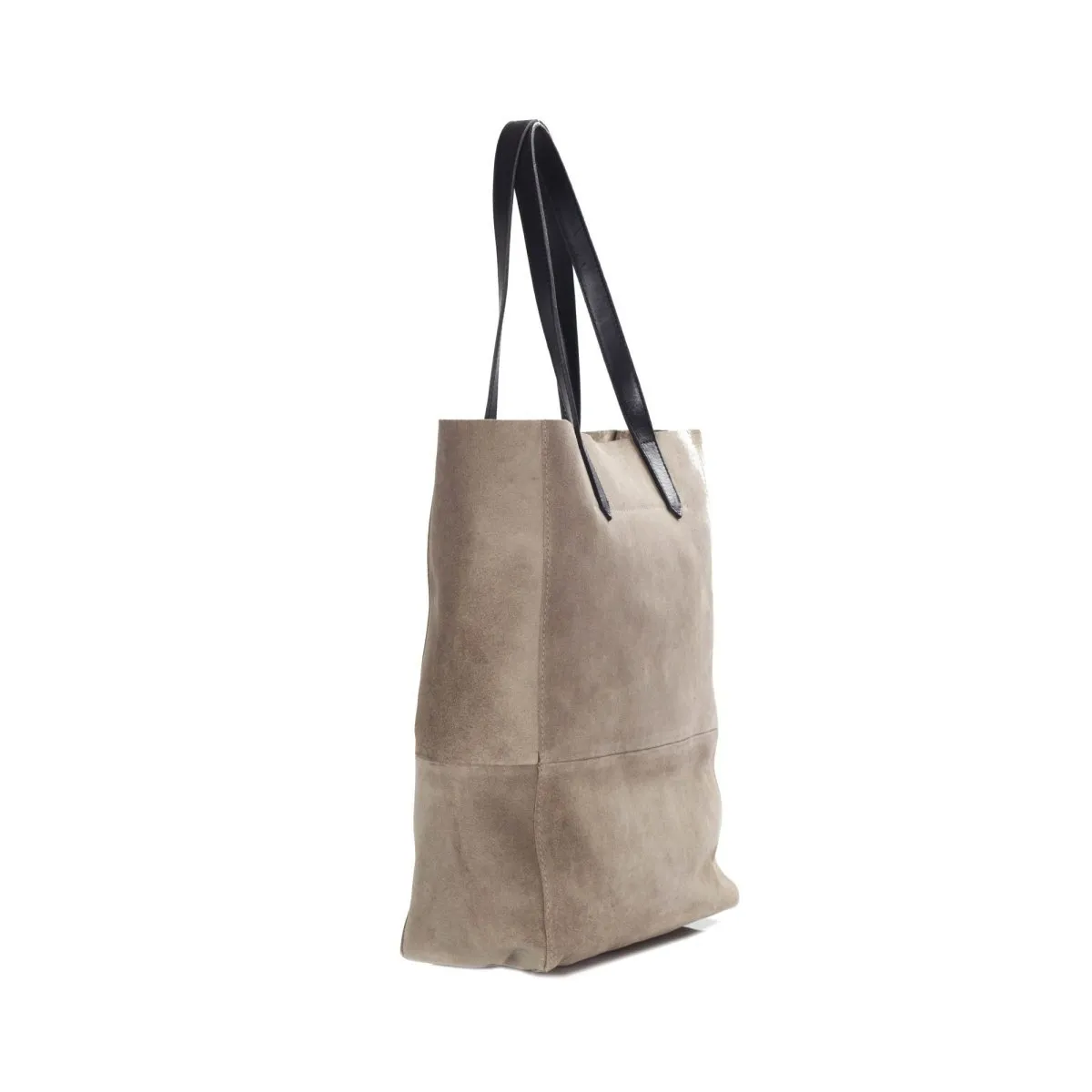 Shabby Suede Leather Tote Handbag