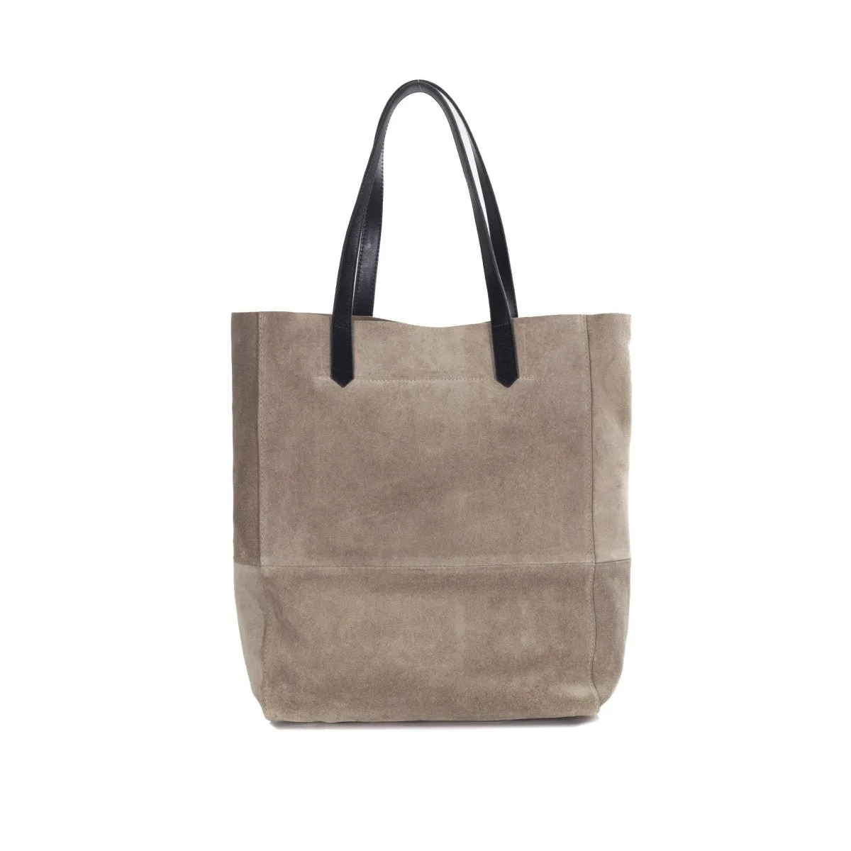 Shabby Suede Leather Tote Handbag