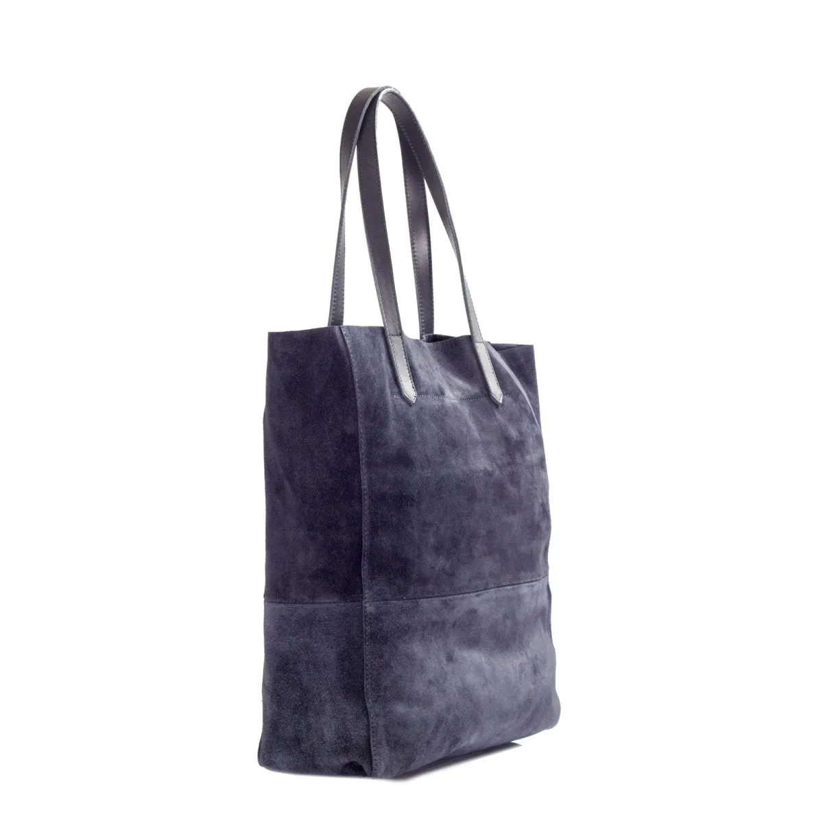 Shabby Suede Leather Tote Handbag