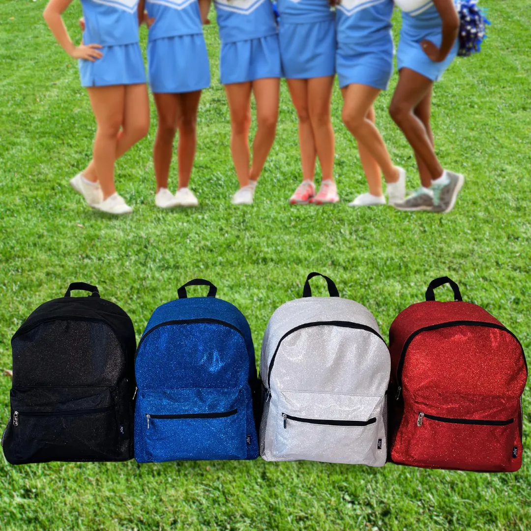 Silver Glitter Large NGIL Gymnastics Competition backpacks and Cheer Dance Backpack