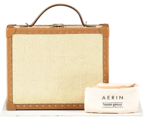 Tanner Krolle x Aerin Luxury Wicket Briefcase With Leather Shoulder Strap