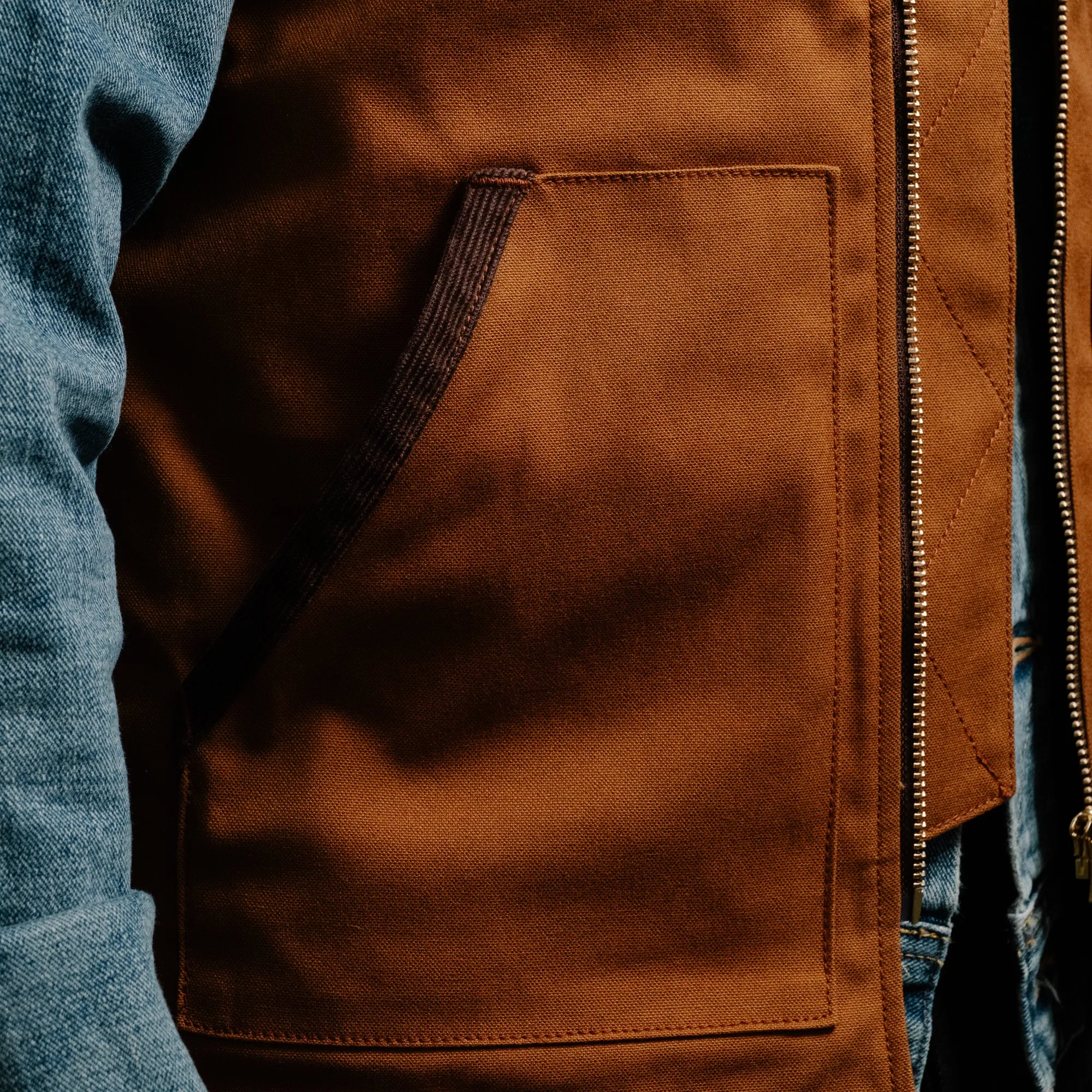 The Flat Head FN-OJ-CV003 Duck Vest Brown