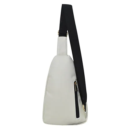 White Faux Leather Fashion Sling Bag