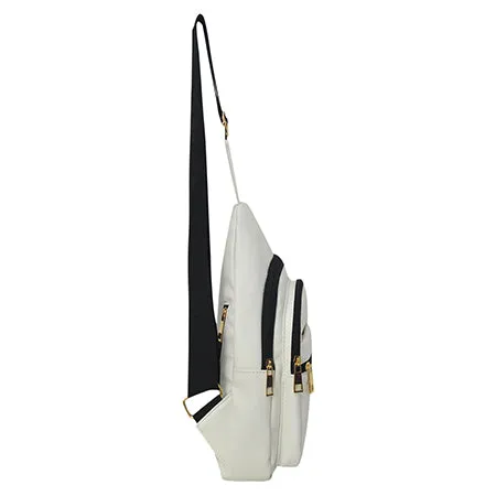 White Faux Leather Fashion Sling Bag